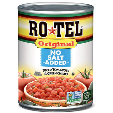 RO-TEL Original No Salt Added Diced Tomatoes and Green Chilies, 10 oz