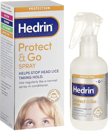 Hedrin Protect & Go Leave-In Spray, Easy, No Fuss Nit Protection Treatment, Clinically Tested, Suitable For Adults & Children, 1 X 120Ml (5 X 24Ml Treatments)