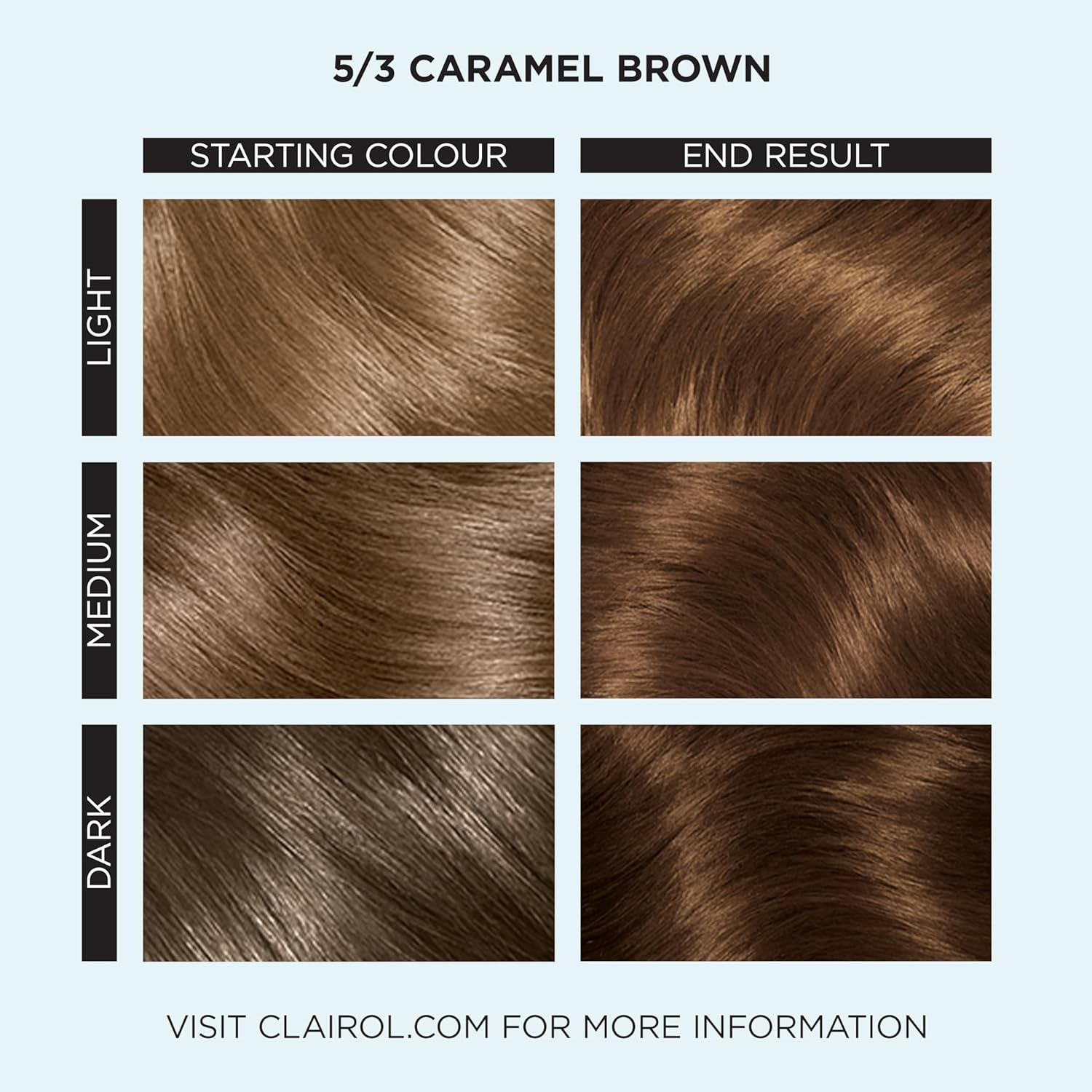 Clairol Colour Studio Permanent Colour Cream | Hair Dye | Long-lasting Rich Tones | 100% Grey Coverage | Dermatologically Tested Vegan Formula | Hair Colouring Kit | Caramel Brown 5/3 | 50ML : Amazon.co.uk: Beauty