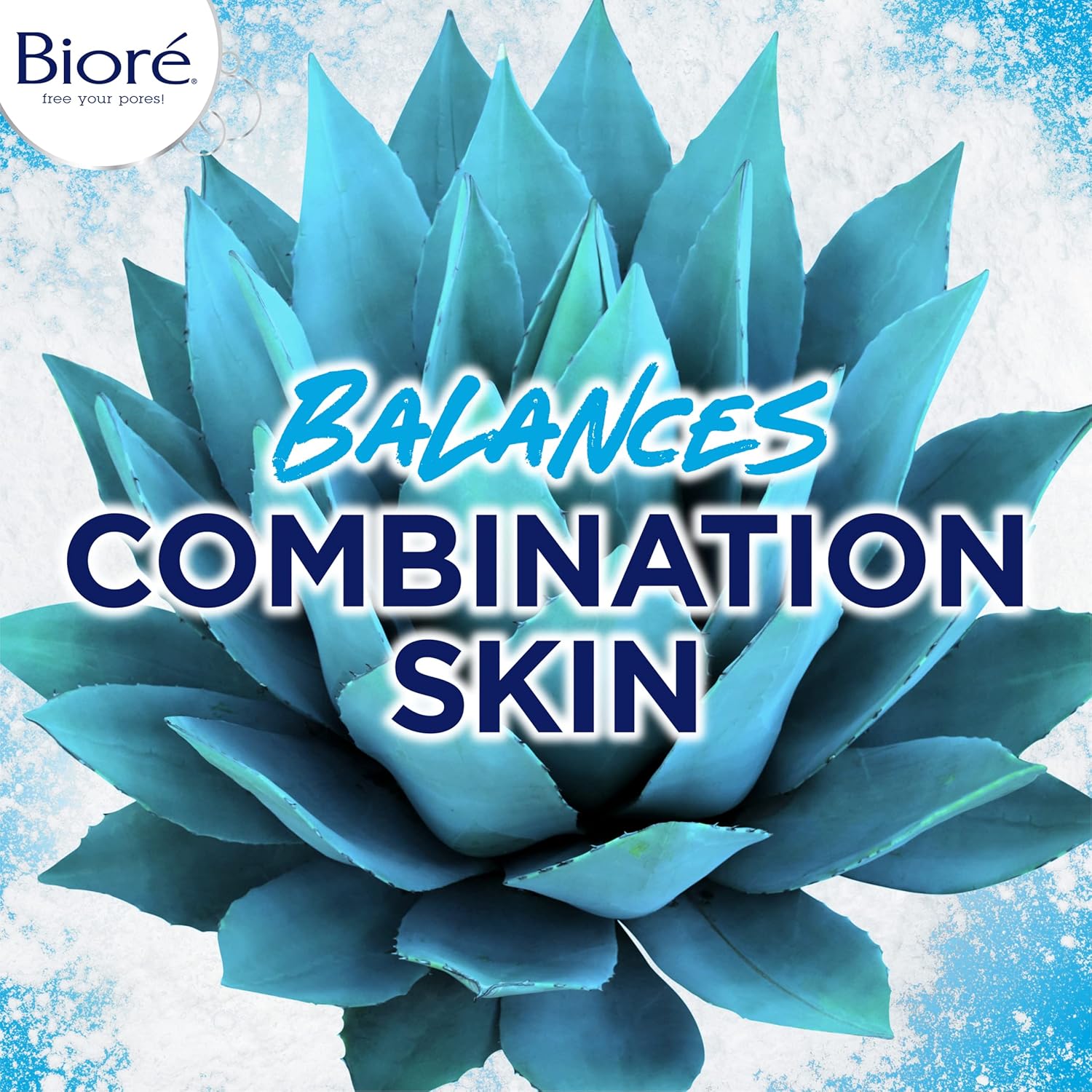 Bioré Daily Blue Agave + Baking Soda Balancing Pore Cleanser, Liquid Cleanser for Combination Skin, to Penetrate Pores & Gently Exfoliate Skin, 6.77 Ounce : Beauty & Personal Care