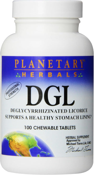Planetary Herbals DGL Licorice Tablets, 100 Count