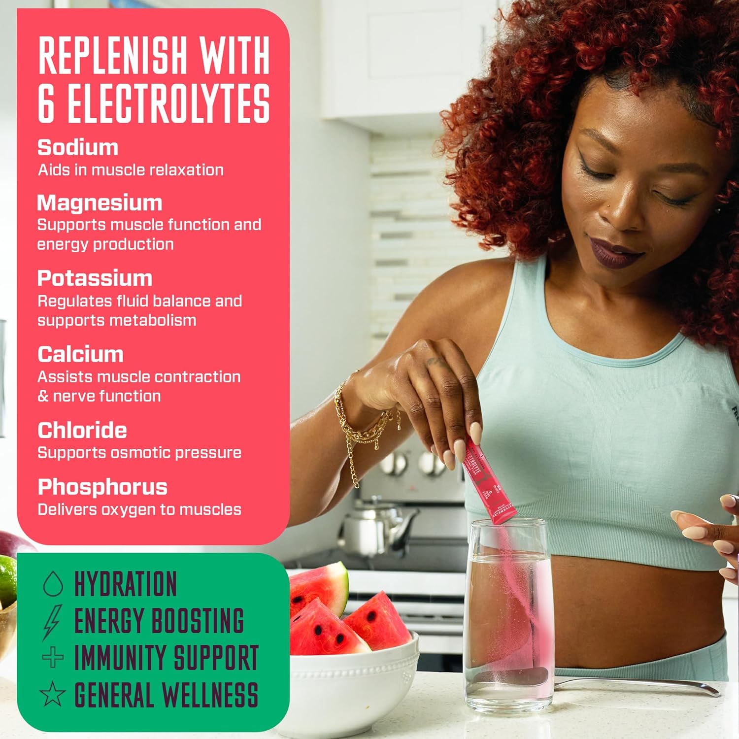 KEY NUTRIENTS Multivitamin Electrolytes Powder No Sugar - Refreshing Watermelon Electrolyte Powder - Endurance & Energy Supplement - Hydration Powder - No Calories - 90 Servings - Made in USA : Health & Household