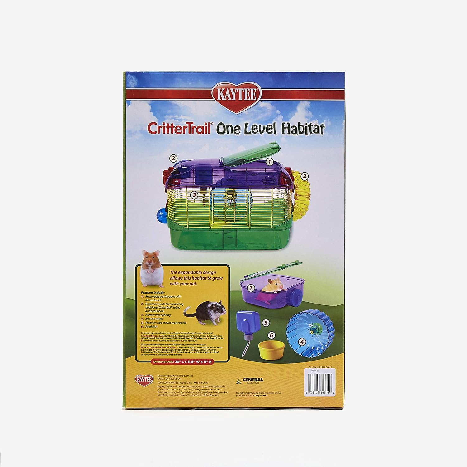 Kaytee CritterTrail One Level Habitat for Pet Gerbils, Hamsters or Mice : Pet Cages : Pet Supplies