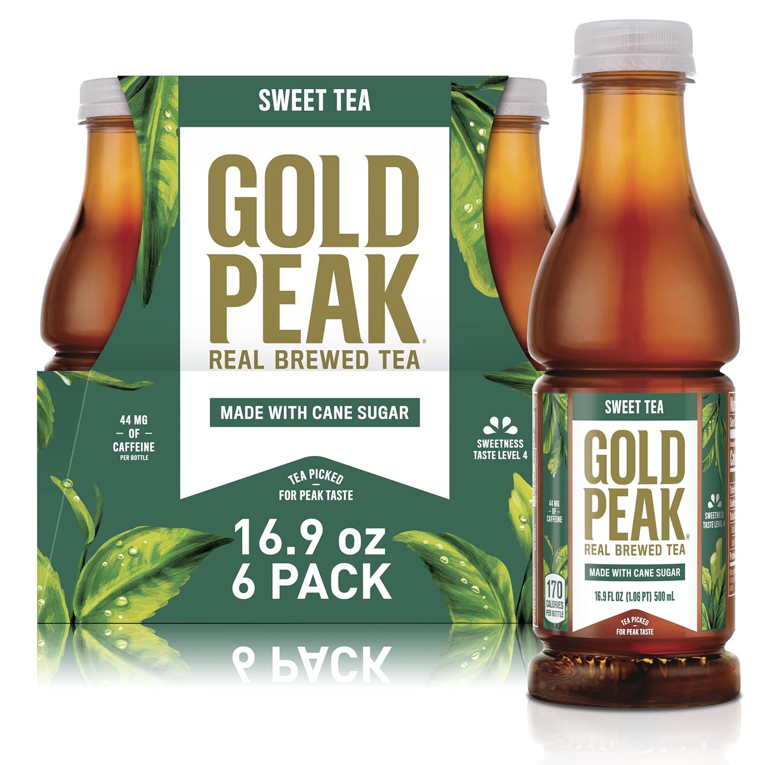 Gold Peak Tea, Sweet Tea, 16.9 Fl Oz, 6 Pack