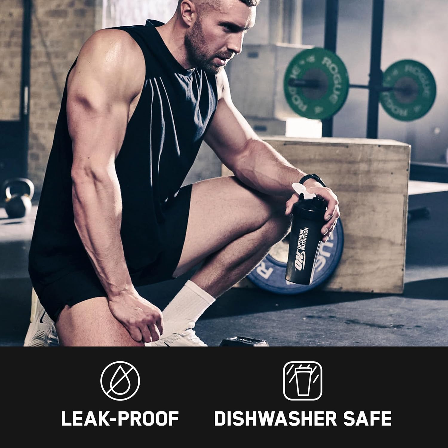 Optimum Nutrition Shaker with Stainless Steel Mixing Ball, BPA- and DEHP-free, Dishwasher Safe, For Protein Powder, Workout Supplements and Meal Replacement Shakes, Black, 600 ml : Amazon.co.uk: Health & Personal Care