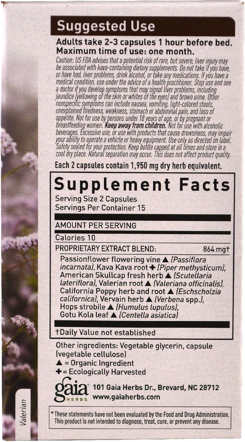 Gaia Herbs Sound Sleep 30 VCaps : Health & Household