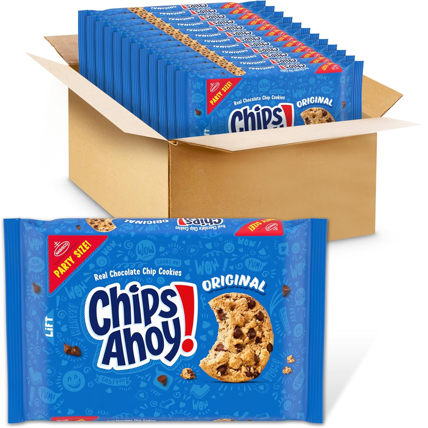 Chips Ahoy! Original Chocolate Chip Cookies, Party Size, 12 - 25.3 Oz Packs