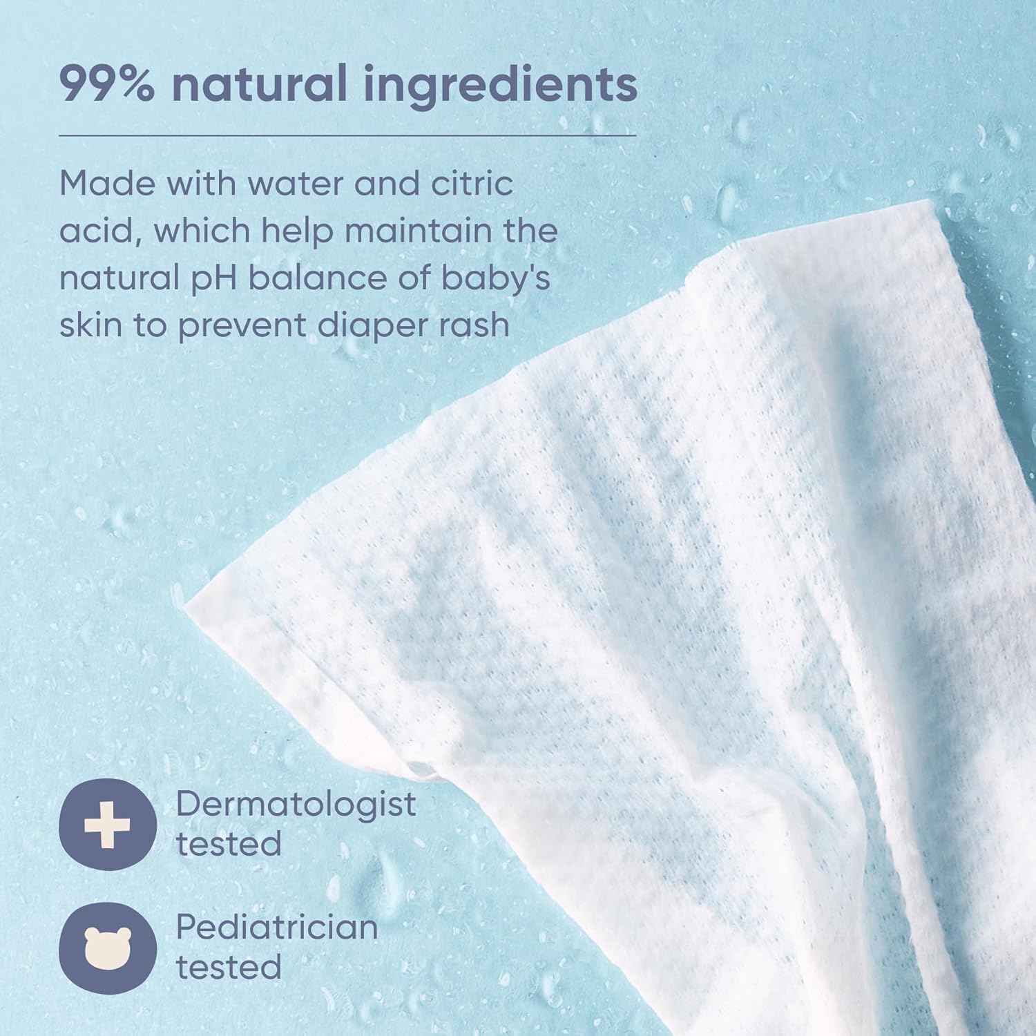Organic Sensitive Baby Wipes - Hypoallergenic Soothing Wipes For Sensitive Skin - Fragrance-Free, Chemical-Free, Alcohol-Free - Water Based Soothing Aloe And Argan Oil (72 Count (Pack Of 3))