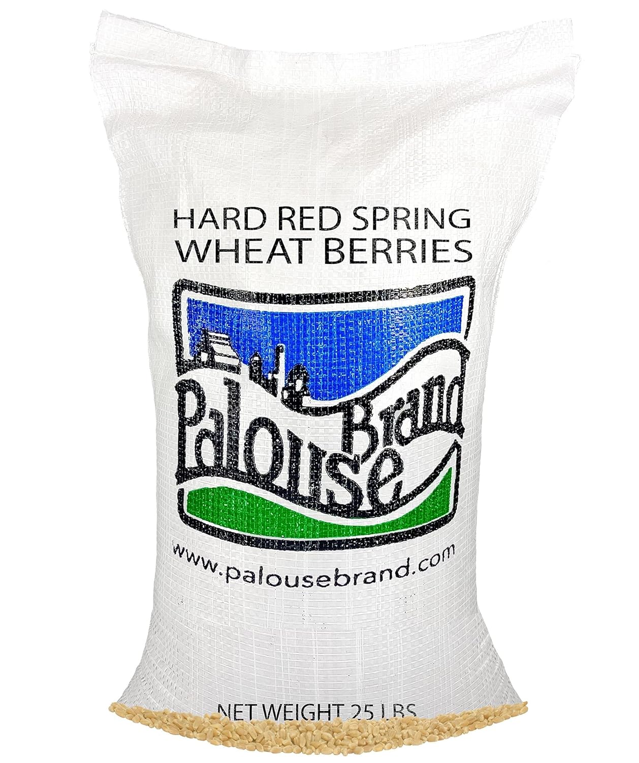 Hard Red Spring Wheat Berries | 25 LBS | Meet the Farmers | 100% Desiccant Free | Sproutable | Non-GMO Project Verified | Kosher | Poly Bag