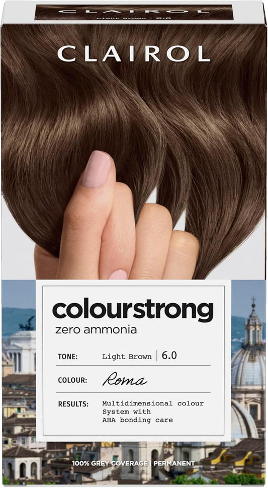 Clairol Colour Strong Permanent Hair Dye - 6.0 Light Brown