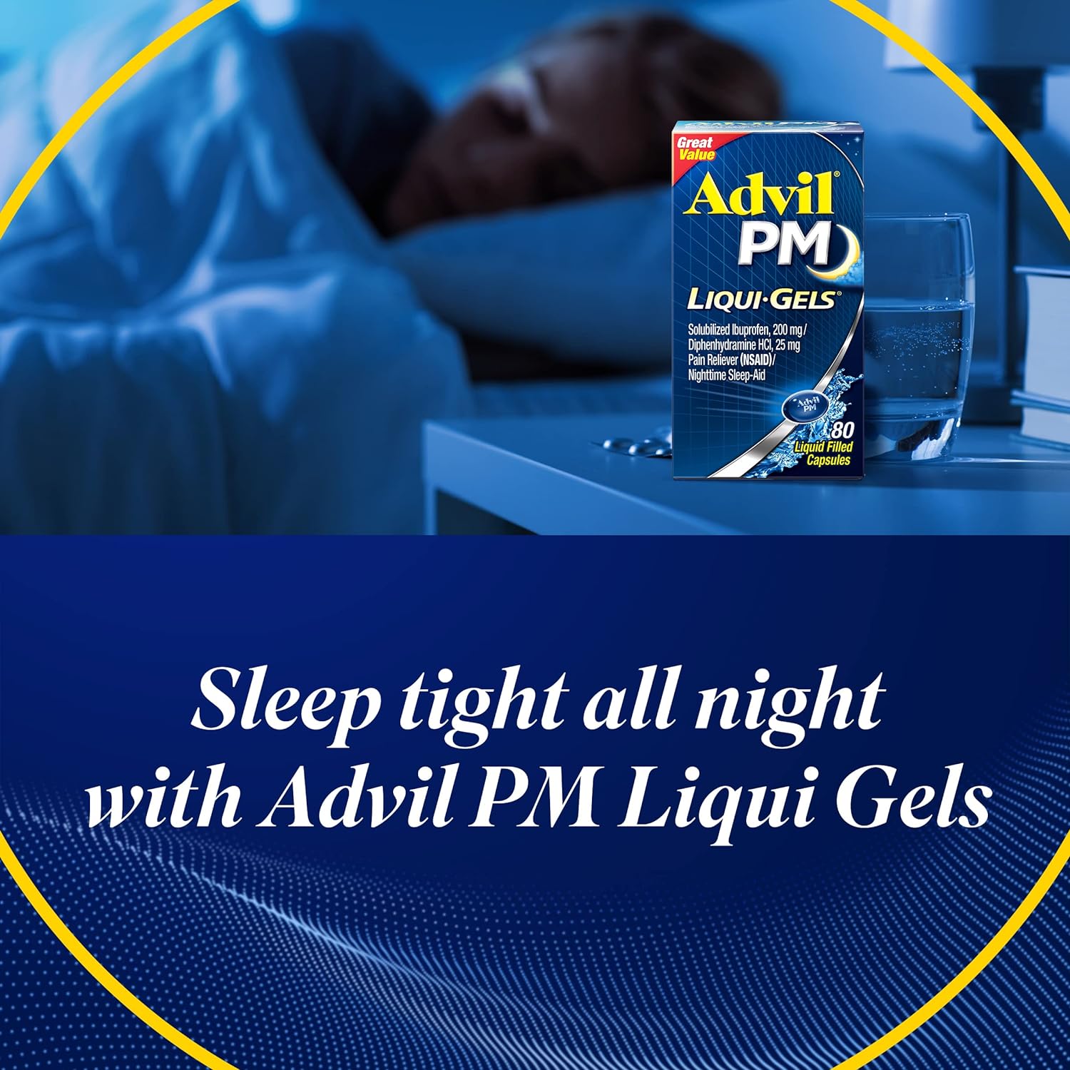 Advil Day/Night Bundle Pack- Advil PM 2x80ct Liquid-Gels and Advil 200ct Liquid- Gels : Health & Household