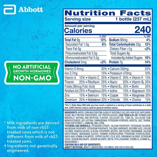 Pediasure Grow & Gain With Immune Support, Kids Protein Shake, Vanilla, 8-Fl-Oz Bottle, 6 Shakes