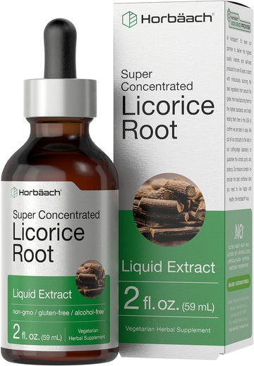 Horbäach Licorice Root Extract | 2 Fl Oz | Alcohol Free Tincture | Vegetarian, Non-Gmo, Gluten Free Liquid