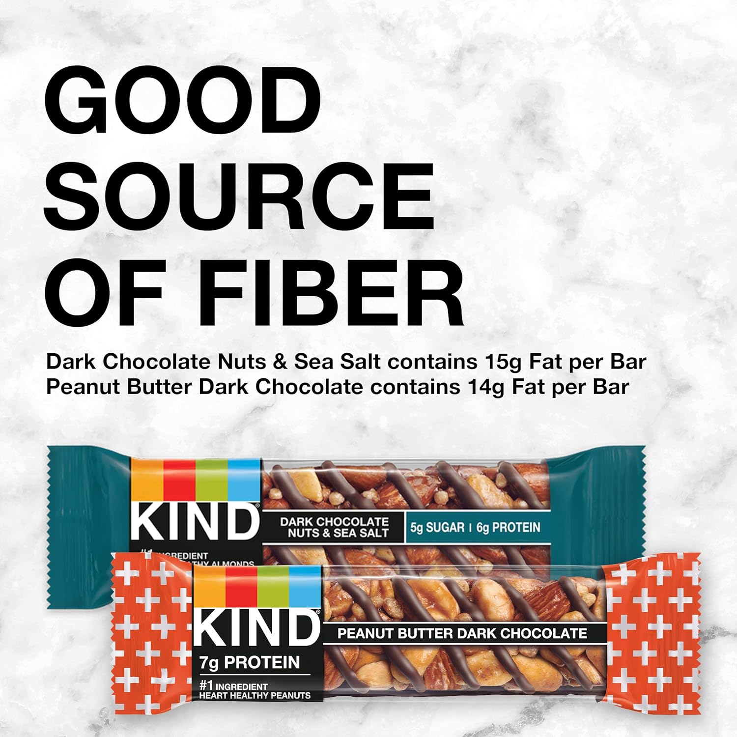 Kind Bars, Variety Pack, Dark Chocolate Nuts & Sea Salt, Peanut Butter Dark Chocolate, Healthy Snacks, Gluten Free, 24 Count