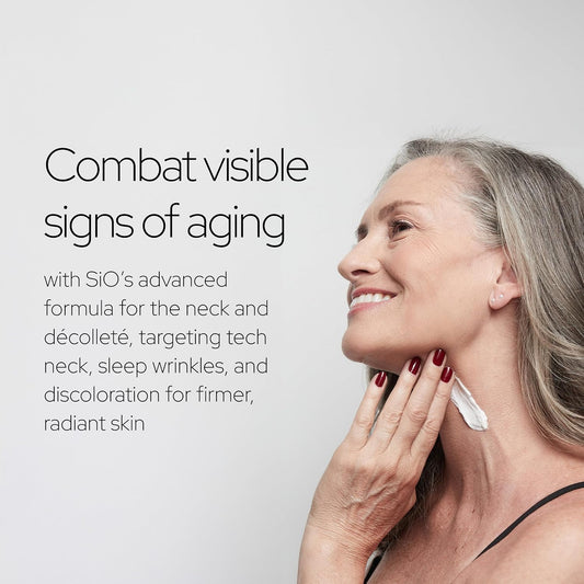 Sio Beauty Cryo Firming Cream For Neck & Décolleté – Smoothing & Tightening Formula With Cooling Ingredients For Wrinkle Reduction