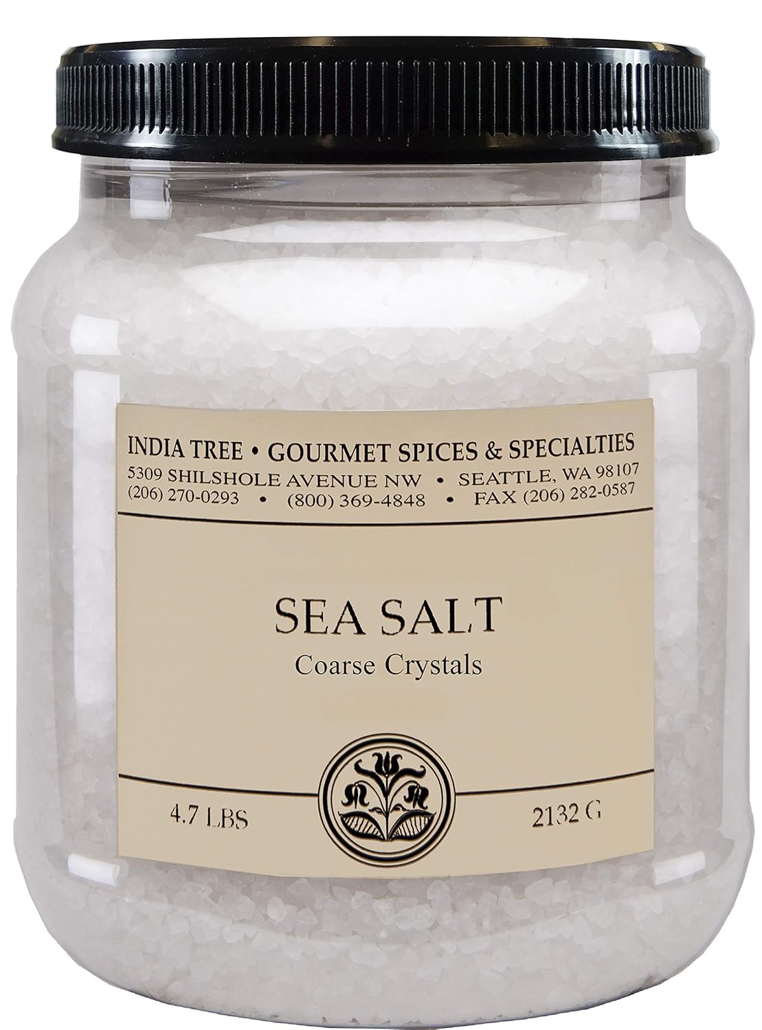 India Tree Brazilian Coarse Sea Salt, 4.7 Lb 4.7 Pound (Pack Of 2)