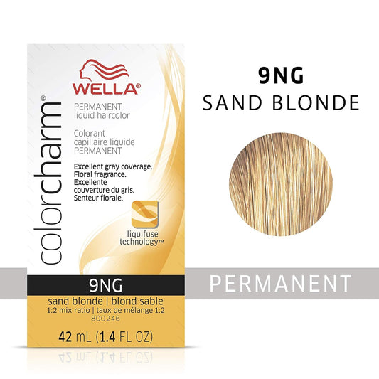 Wella Professionals Invigo Brilliance Color Protection Shampoo & Conditioner, For Fine Hair + Wella Colorcharm Permanent Liquid Hair Color For Gray Coverage, 9Ng Sand Blonde