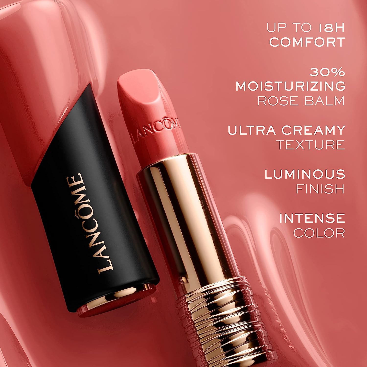 Lancôme L'Absolu Rouge Hydrating Cream Lipstick - Smudge-Resistant & Luminous Finish - Up To 18HR Comfort - 112 Crème De Marron : Beauty & Personal Care