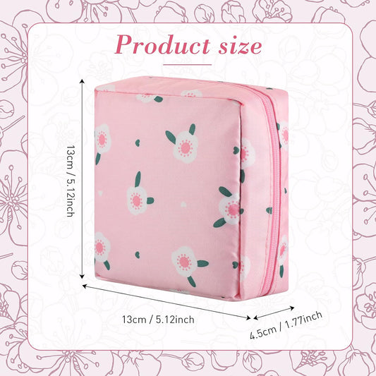 4 Pieces Sanitary Napkin Storage Bags Period Bag for Teen Girls Pad Bags for Period for School Sanitary Pouch for Feminine Products Sanitary Pad Storage Bag with Zipper for Teen Girls Women Ladies