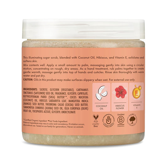 SheaMoisture Body Scrub for Dull Skin Illuminating Coconut and Hibiscus Cruelty-Free Skin Care 20 oz