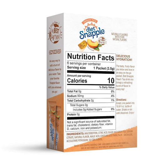 Juicy Mixes Diet Snapple – Sugar Free & Delicious, Made With Natural Flavors (Variety, 30 Sticks)