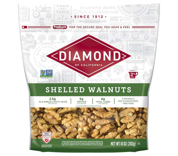 Diamond Of California Shelled Walnuts, 10 Oz (12 Pack)