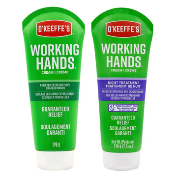 O'Keeffe'S Working Hands Hand Cream; 7 Oz Tube And Night Treatment Hand Cream; 7 Oz Tube