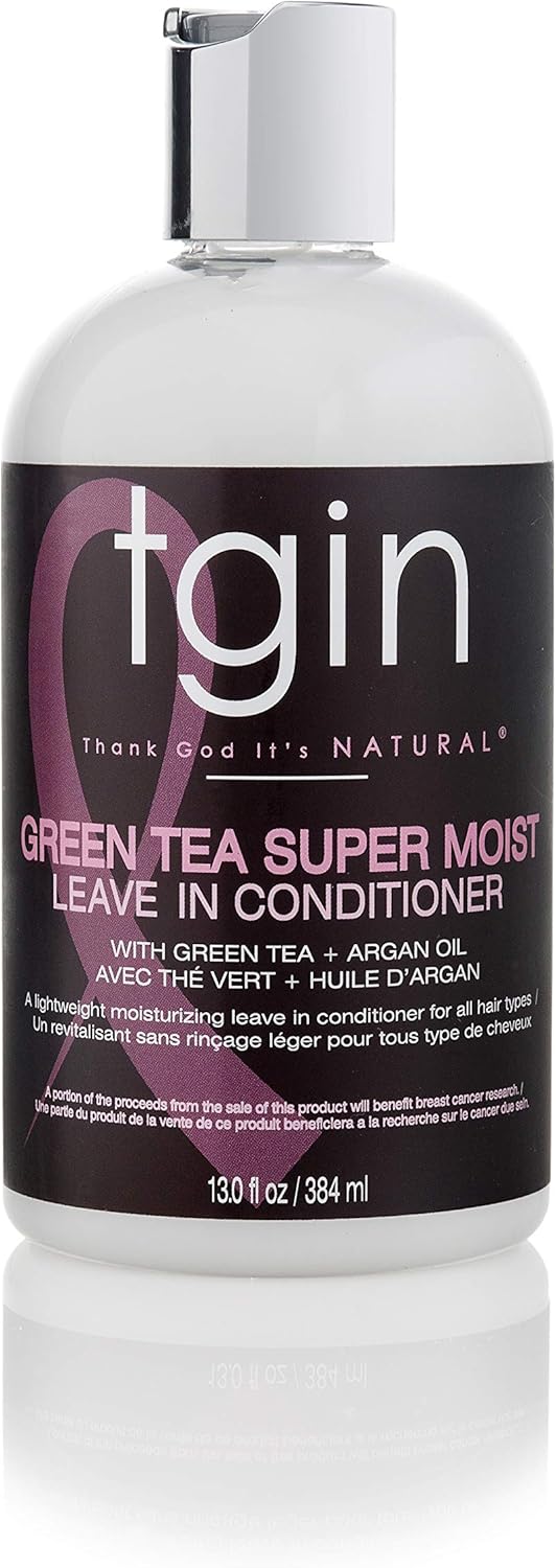 Tgin Green Tea Super Moist Leave-In Conditioner For Natural, Dry, Curly Hair - Moist Collection 13 Oz