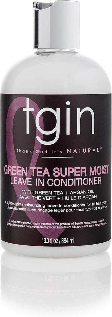 Tgin Green Tea Super Moist Leave-In Conditioner For Natural, Dry, Curly Hair - Moist Collection 13 Oz