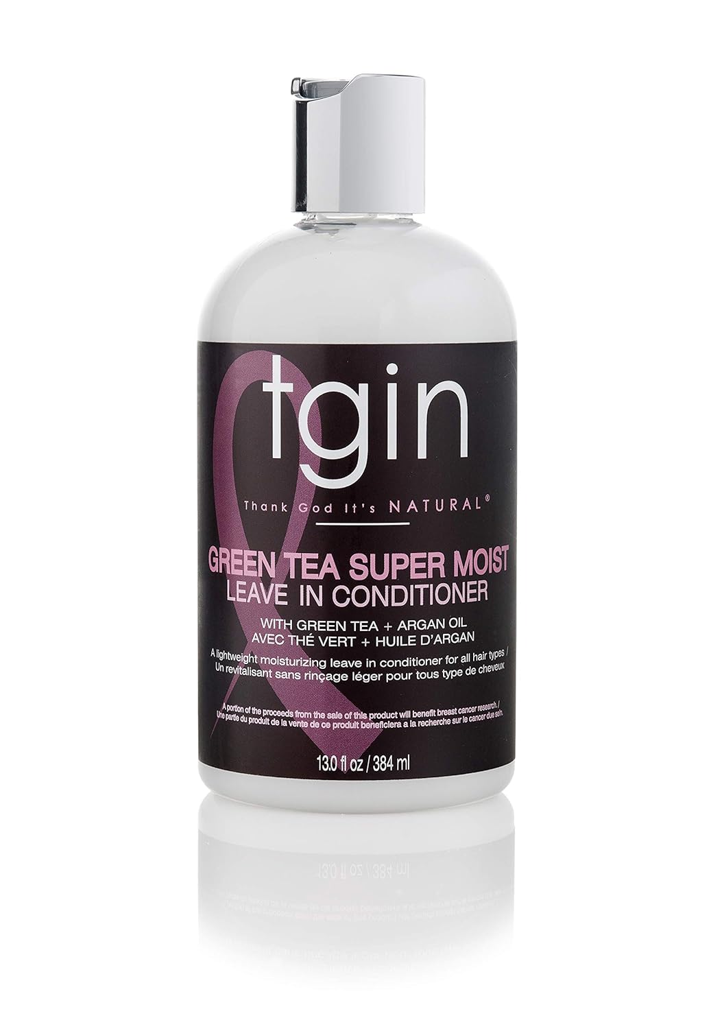 tgin Green Tea Super Moist Leave in Conditioner For Natural Hair, Argan oil, White, Green Tea, Shea butter, 13 Fl Oz