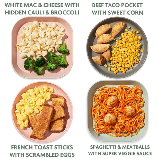 Nurture Life Kids Meals, Healthy Toddler & Kid Favorites, White Mac & Cheese And Beef Taco Pockets, Organic Focus, Baby Snack, Baby Food, Ready To Eat Snack, Toddlers Meal Set, 4-Meal Variety Pack