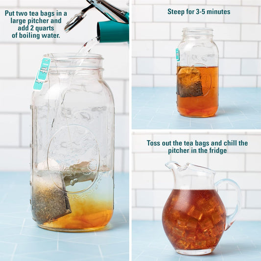 Southern Breeze Hot Brew Sweet Tea Original Iced Tea With Black Tea And Zero Carbs Zero Sugar, 22 Individually Wrapped Family Size Tea Bags, Pack Of 6