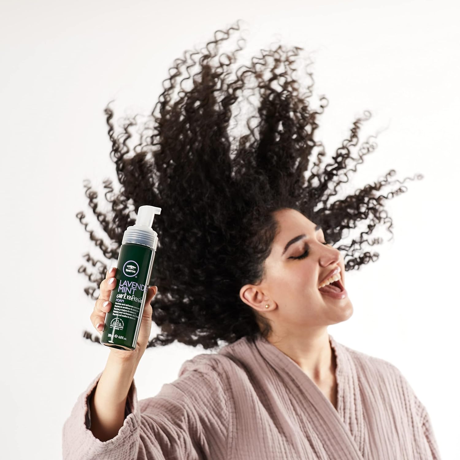 Tea Tree Lavender Mint Curl Refresh Foam, Hair Mousse, For Coarse, Curly + Dry Hair, 6.8 fl. oz. : Beauty & Personal Care