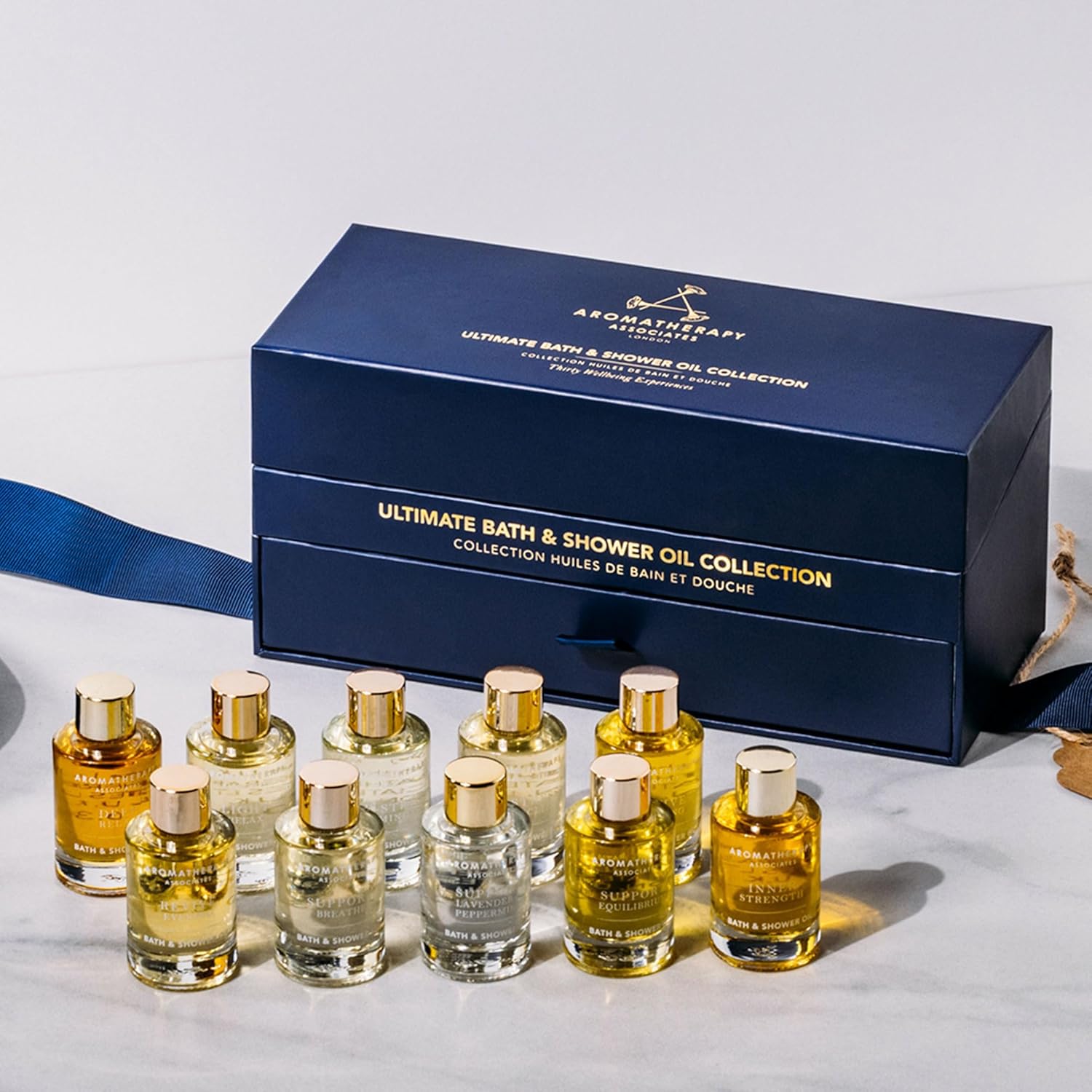 Aromatherapy Associates Ultimate Wellbeing Bath & Shower Oils Collection 10 X 9Ml - Infused with Essential Oils, The Purest, Ethically Viable, Natural, Raw Ingredients : Amazon.co.uk: Beauty