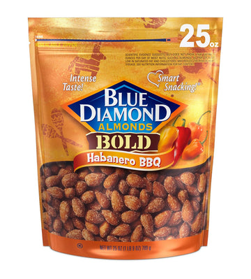 Blue Diamond Almonds Habanero Bbq Flavored Snack Nuts, 25 Oz Resealable Bag (Pack Of 1)