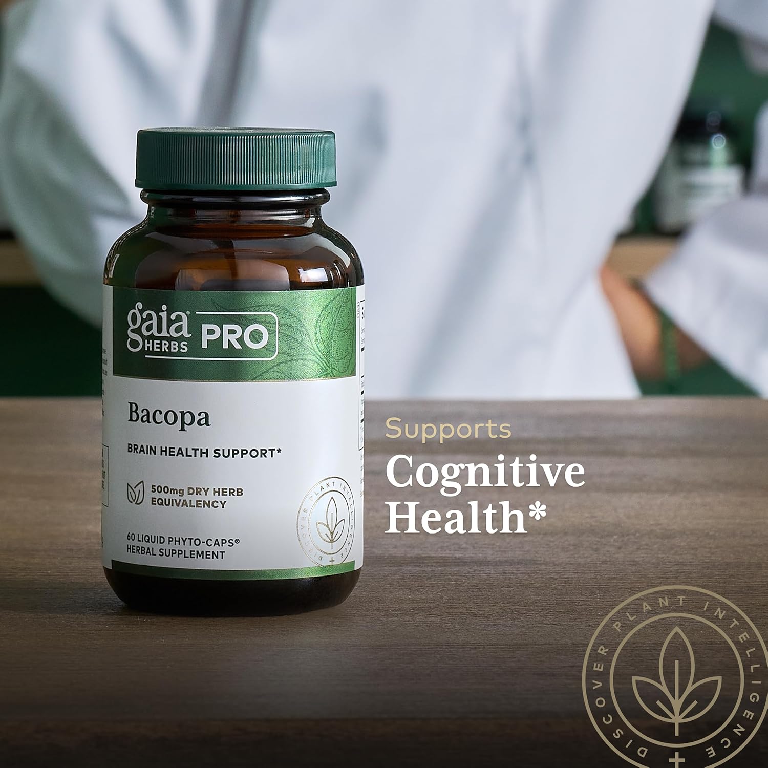 Gaia Herbs Pro Bacopa Monnieri - Herbal Nootropic Memory Supplement for Brain Health - With Bacopa - 60 Vegan Liquid Phyto-Capsules (60 Servings) : Health & Household