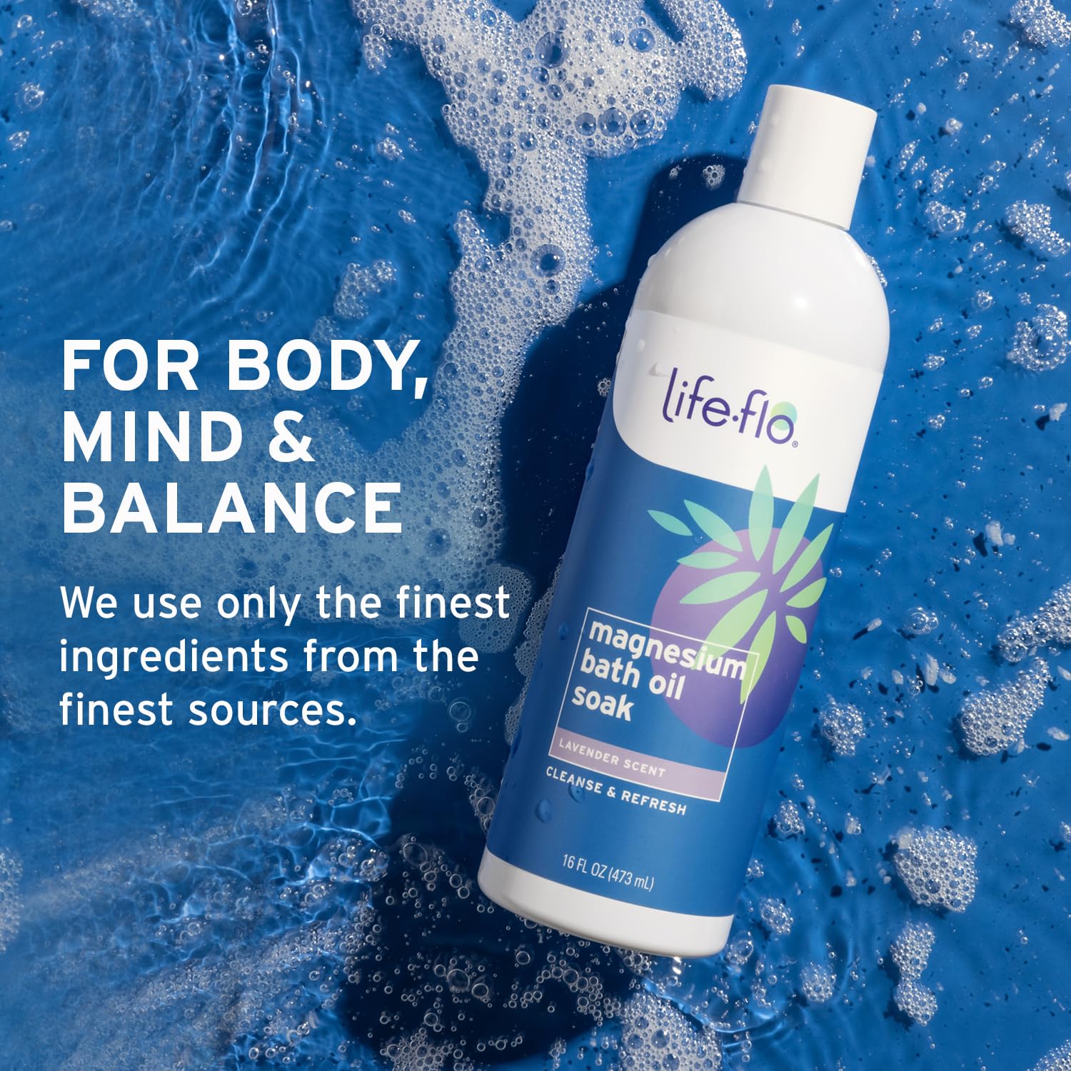 Life-Flo Magnesium Bath Oil Soak With Eucalyptus | Potent Magnesium Chloride Soothes & Refreshes Muscles & Joints | 16Oz : Beauty & Personal Care