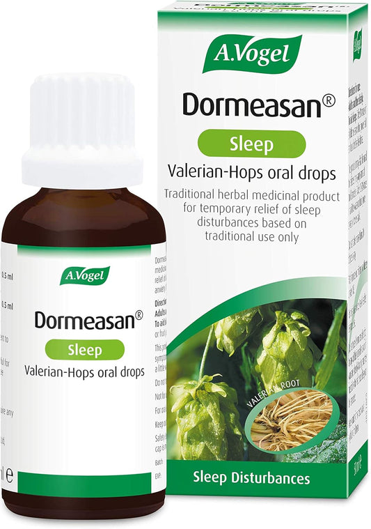 A.Vogel Dormeasan Sleep Valerian-Hops Oral Drops | Just Take 30 Drops Before Bedtime | 58 Days Of Supply | Sleeping Aid | Extracts Of Fresh Valerian Root | 50Ml