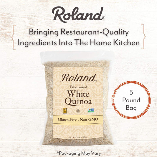 Roland Foods White Quinoa, Pre-washed, Specialty Imported Food, 5 Lb Bag