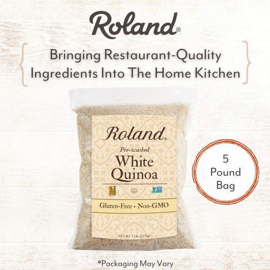 Roland Foods White Quinoa, Pre-Washed, Specialty Imported Food, 5 Lb Bag