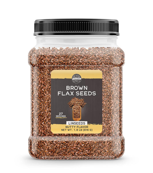 Birch & Meadow Brown Flax Seeds & Chia Seeds Bundle, Versatile Ingredients, Oatmeal & Smoothies, Flavorful