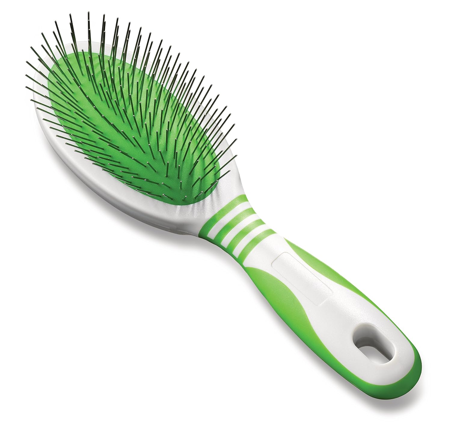 Andis 65720 Pin Brush for Medium & Long Hair Dogs - Gentle & Effective in Removing Dirt, Dust & Loose Hair - Promotes Healthy Skin & Coat - Large, Green/White : Pet Supplies