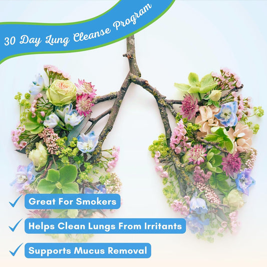 Lung Detox And Cleanse - Great For Smokers - Extra Strength - 100% Herbal Lung Health Supplements - Mucus Removal Support - Promotes Respiratory Health - Natural Way To Keep Your Lungs Clear