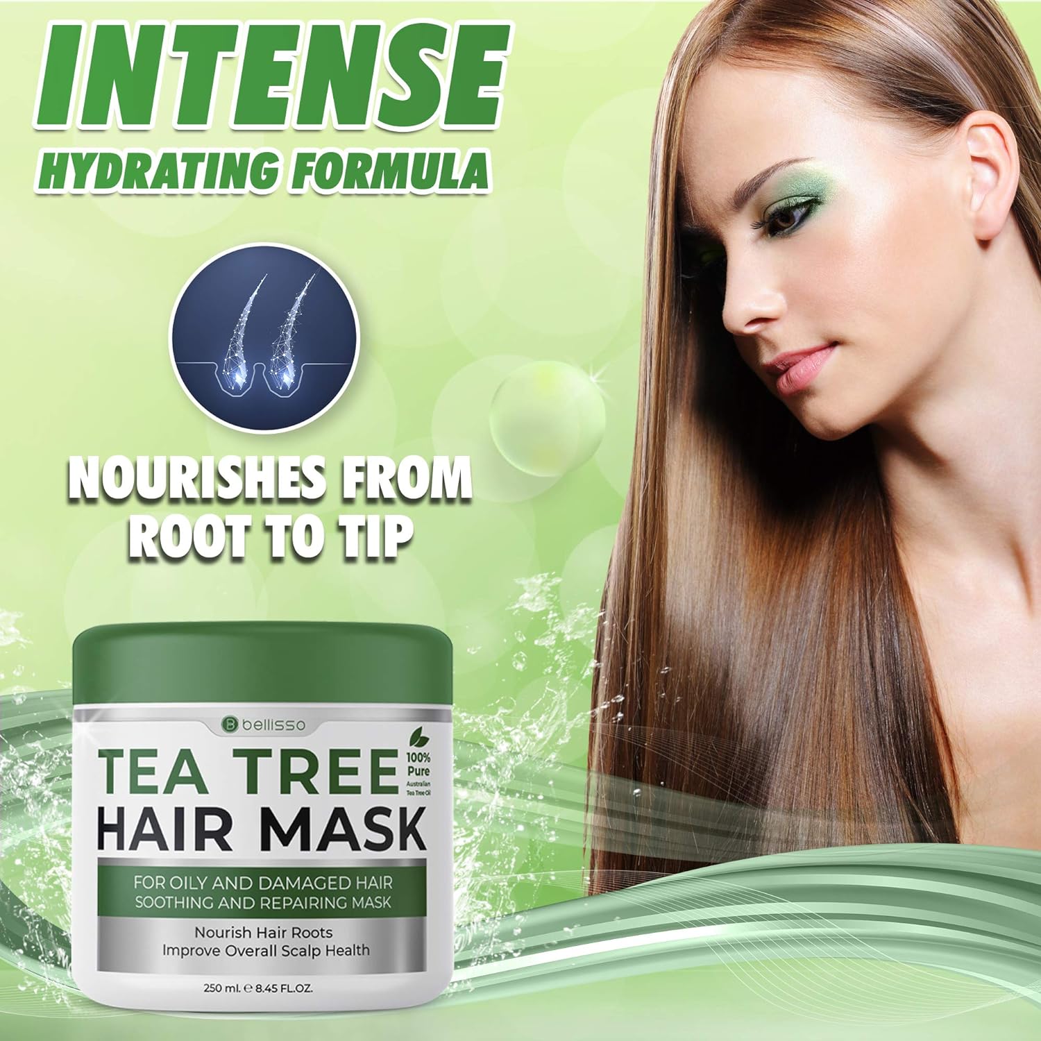 Tea Tree Oil Hair Mask - Deep Conditioner Treatment for All Hair Types - Intense Hydration Care and Protein Moisture Repair for Women and Men. : Beauty & Personal Care