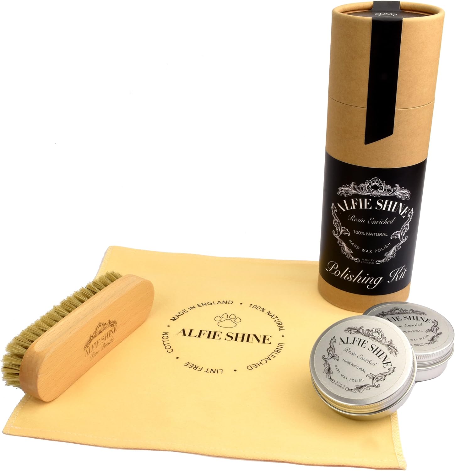 Natural Hard Wax Polishing Kit (for USE ON Wood, Metal and Leather)