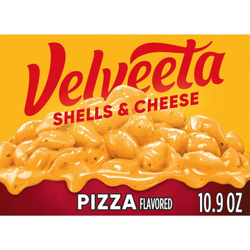 Velveeta Pizza Flavored Shells & Cheese with Shell Pasta, Cheese Sauce and Seasoning, 10.9 oz Box