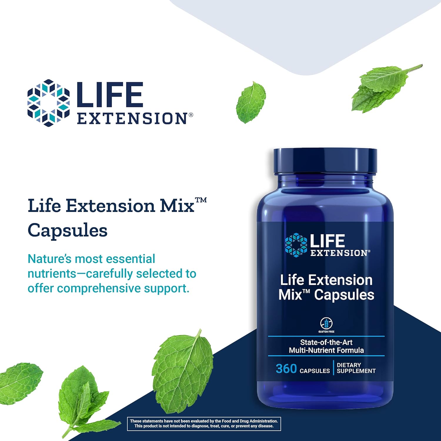 Life Extension Mix™ Capsules – High-Potency Vitamin, Mineral, Fruit & Vegetable Supplement - Complete Daily Veggies Blend For Whole Body Health Support & Longevity - Gluten Free - 360 Capsules : Health & Household