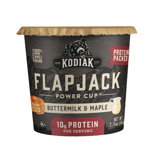 Kodiak Cakes Instant Pancake & Flapjack Cups, Buttermilk & Maple, High Protein, 100% Whole Grains, (Pack of 12)