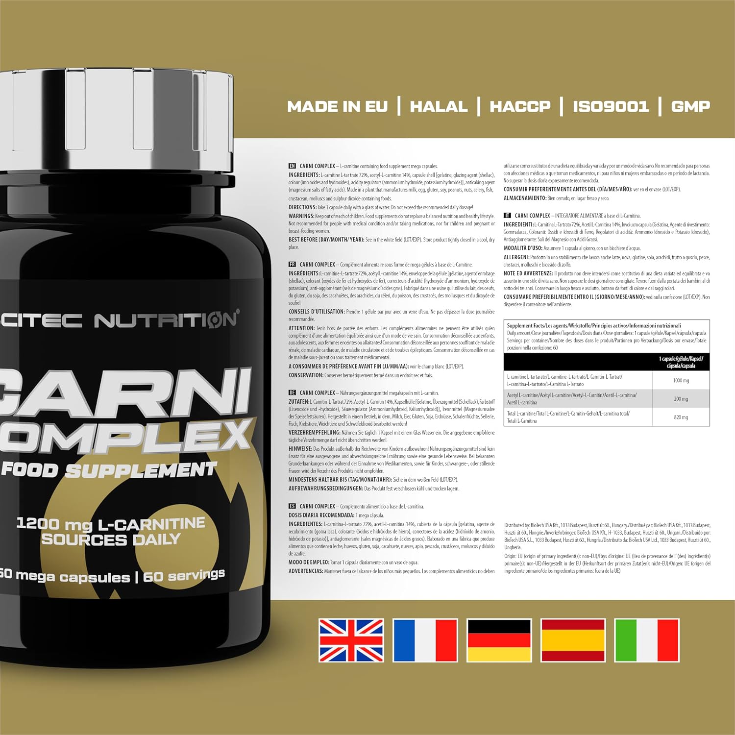 Scitec Nutrition Carni Complex, 1200 mg mega caps of L-Carnitine & Acetyl L-Carnitine, 60 caps : Amazon.co.uk: Health & Personal Care