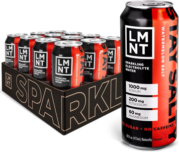 Lmnt Sparkling Electrolyte Water - Watermelon Salt | 12-Count